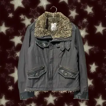 플라이트 퍼 자켓 y2k 그런지 밀리터리