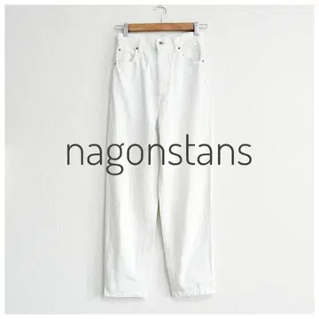 새상품급 nagonstans 화이트 데님 Arrow 34 하이라이즈
