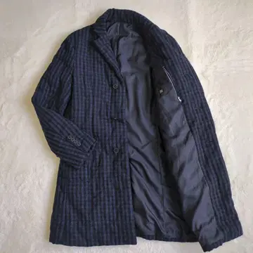 정장 셀렉트 체스터 코트 패딩 자켓 체크 울 혼방 남성용