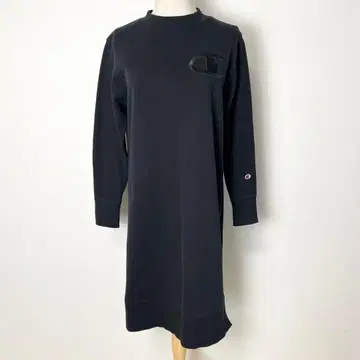 Champion 챔피온 맨투맨 원피스 블랙 긴팔 로고 자수 F