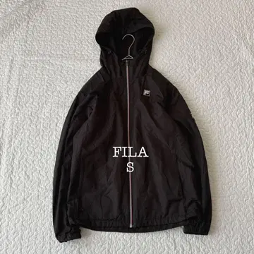 휠라 나일론 후드티 안감 플리스 블랙 ( S ) 스포츠 캐주얼 방한 경량