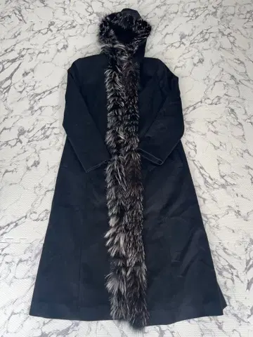 르 콩트 캐시미어 코트 캐시미어 100% 퍼 9AR