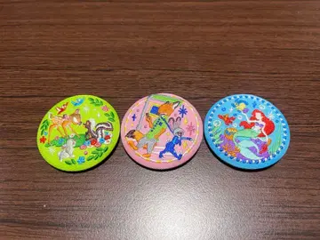 디즈니 자수 캔뱃지 아리엘 주토피아 밤비