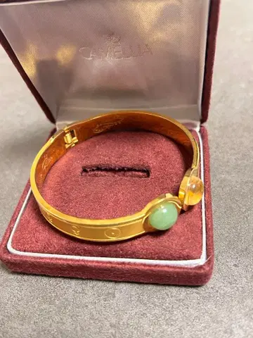 1223-4 생전 정리 뱅글 브랜드 각인 있음 골드