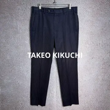 TAKEO KIKUCHI 슬랙스 스트라이프 L 사이즈 상당 네이비