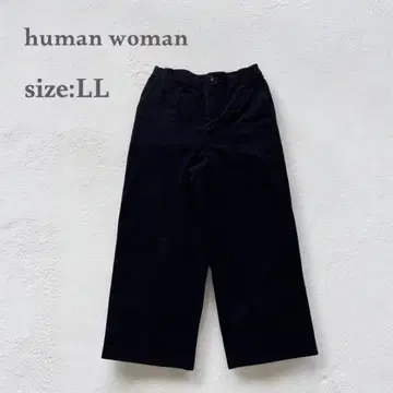 휴먼 우먼 와이드 팬츠 배기 팬츠 빅 사이즈 플러스 사이즈 LL