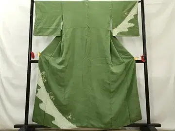 기모노 호몬기 조이 자수 입파화문 금실 순수 실크 일품