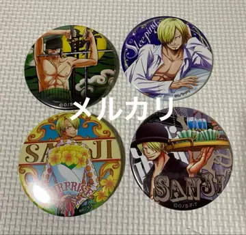 원피스 야라카이 캔뱃지 4점 상디 조로