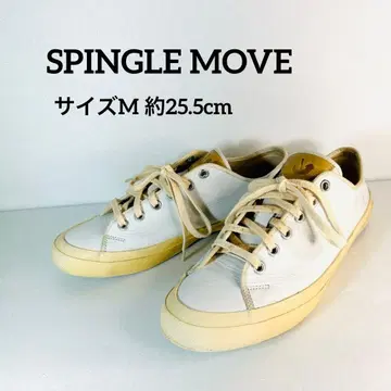 스핑글무브 SPINGLE MOVE 화이트 가죽 스니커즈 사이즈 M