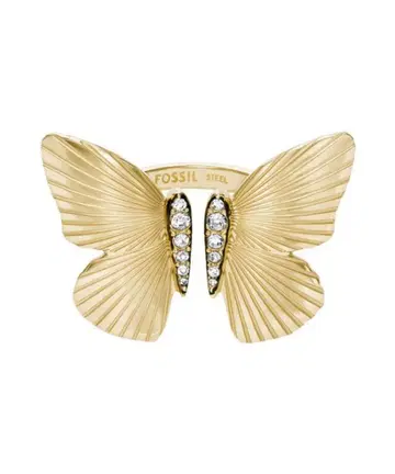 FOSSIL 버터플라이 반지 스테인리스 스틸 골드