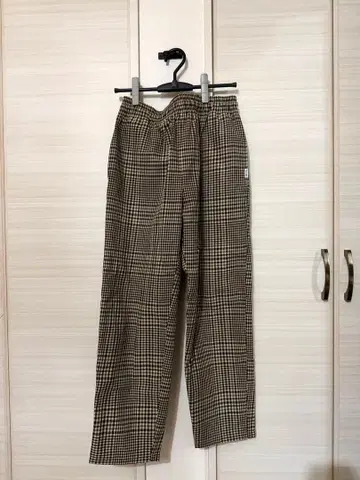 저널 스탠다드 relume 체크 무늬 와이드 팬츠 허리밴딩