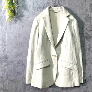 지유쿠 테일러드 자켓 울 1버튼 깔끔한 오피스 캐주얼