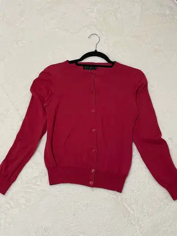 [컨디션 최상] 언타이틀 코튼 100% 가디건 레드 사이즈 2 레어색