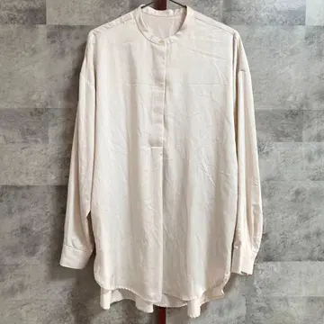 오파크 클립 아이보리 긴팔 셔츠 버튼 포함 사이즈 L