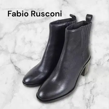 롱 레그 효과 파비오 루스코니 사이드 고어 부츠 블랙 35 22cm