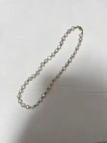 담수 진주 자수정 목걸이