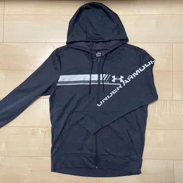 [새상품급] UNDER ARMOUR 풀 집업 후드티 블랙