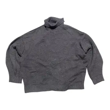 Lui's 부클 터틀 니트 다크 그레이