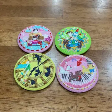 디즈니 자수 캔뱃지 4개 세트