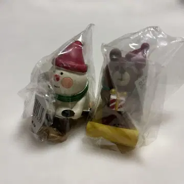 스노우맨과 곰 피규어 세트