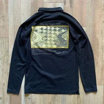 90s vintage 에셔 지퍼 맨투맨 구제 의류 트릭 아트