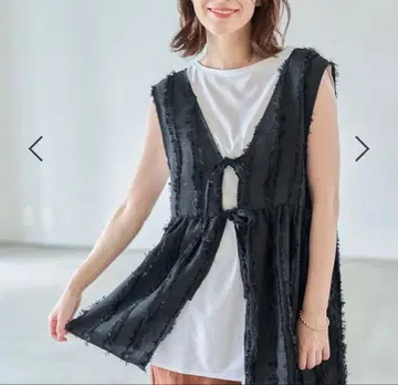 studio clip 더블 프론트 프린지 자카드 베스트