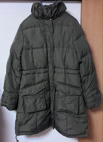 CECIL McBEE 여성용 모즈 코트 퍼 포함 카키색 M