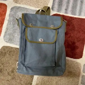 이치자와 캔버스제 라이트 그레이 숄더백