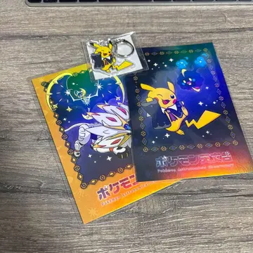 포켓몬 천문대 피카츄 아크릴 키링 엽서 2장