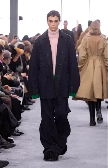 sacai 24AW 네이비 더블 브레스트 자켓 사이즈 1