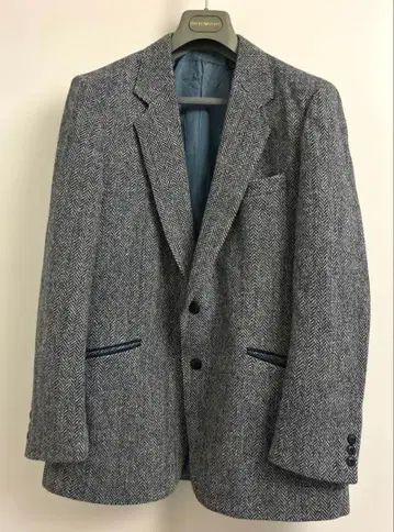 해리스 트위드 헤링본 테일러드 자켓