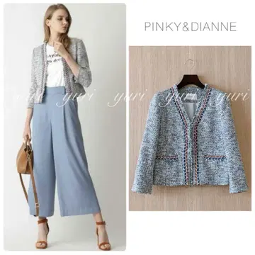 [ 1040 ] 핑키앤다이안 블레이드 트리밍 컬러 트위드 자켓