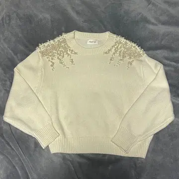 FRAY I.D 니트 아이보리 비쥬 포함