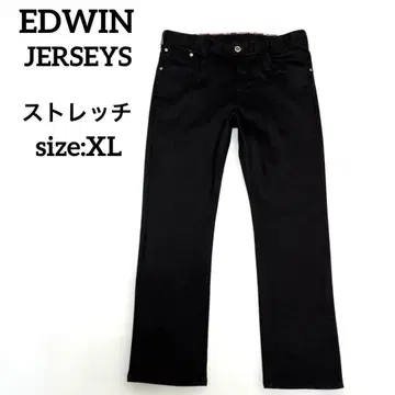 EDWIN JERSEYS ER03 남성용 스트레이트 데님 블랙 XL