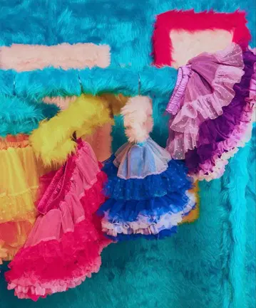 미사용 새상품 하라주쿠MIND 비비드 파니에 (성인용)