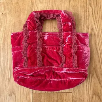 [레어 새상품급] 피치 존 벨로아 토트백 레어템 완판템 단종 핑크