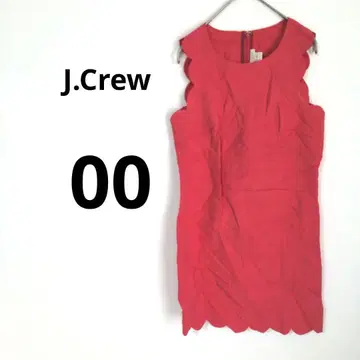 J.Crew [ 00 ] 빨간색 주홍색 슬리브리스 원피스