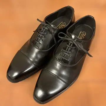 남성용 블랙 비즈니스 슈즈 25.5cm