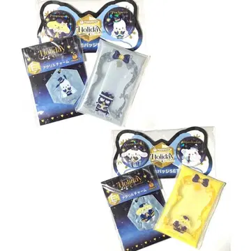 산리오 Happy Holiday 아크릴 참 캔뱃지 멀티 파우치