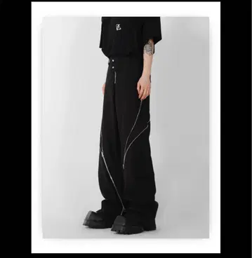 와이드 팬츠 지퍼 슬랙스 인기 남녀 공용