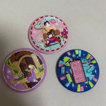 디즈니 자수 캔뱃지 세트 3개