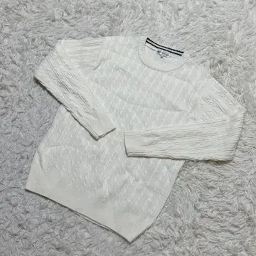 [ c7074 ] RESTRATION 니트 스웨터 긴팔 화이트