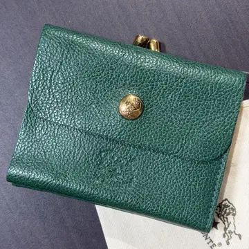 [ 미사용 새상품 ] 일비종떼 이단 접이식 가마구치 지갑 그린