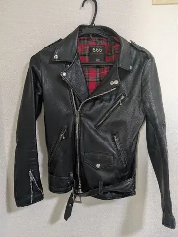 더블 라이더 자켓 블랙 666