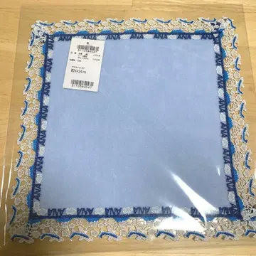 치카자와 레이스 ANA 타월 손수건 아쿠아 블루
