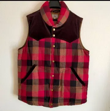 TK (다케오 키쿠치) 체크 무늬 베스트 내용물 폴리에스테르 사이즈 2L