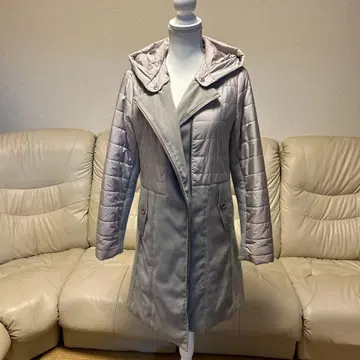 76 그레이 퀼팅 자켓 후드 부착