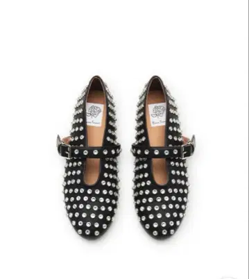 1회만 사용 에마 프란시스 멜리 제인 스터드 플랫슈즈 23cm