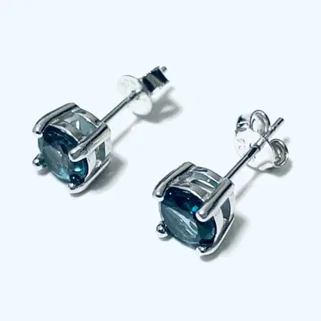 실버 런던 블루 토파즈 귀걸이