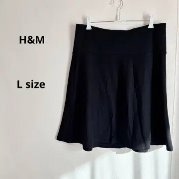 H&M 에이치앤엠 미니 스커트 L 블랙 플레어 허리밴딩